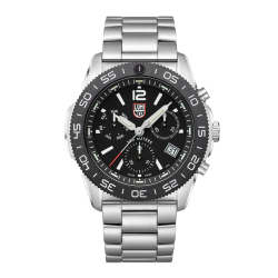 Luminox Pacific Diver Mens Chronograph Silver Stainless Steel Watch XS.3142