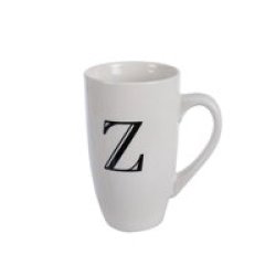 Kitchen Accessories - Mug - Letter 'z' - Ceramic - White - 3 Pack