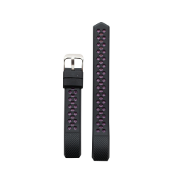Star Silicone Band For Fitbit Alta - Black & Purple