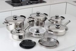 Crown Stainless Steel 21 Pieces Cookware Set