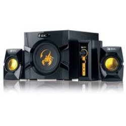 Genius Gx SW-G2.1 3000 PC Gaming Speaker Set 2.1 Channels 70W Black And Gold