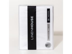 Linen House Elka Bamboo White Fitted Sheet 500 Thread Count King XL