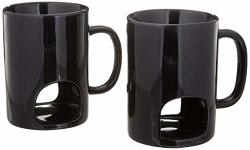 Personal Fondue Mugs Set Of 2 Ceramic Fondue Mugs And Forks Double Vented
