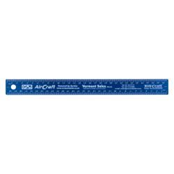 300MM Cork Backed Stainless Steel Ruler Red