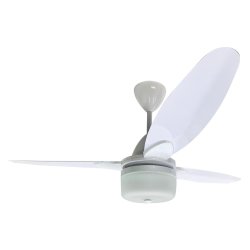 Solent High Breeze Ceiling Fan 4 Blades 1200MM White With Cleo Light Kit