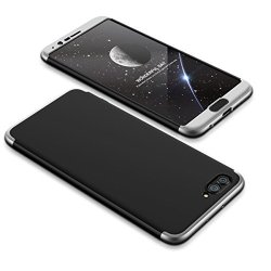 Guanhao Case For Honor View 10 V10 3 In 1 Ultra-thin Shockproof 360 Degree Protection Anti-fingerprint Case For Huawei Honor View 10 V10 5.99" Black+silver
