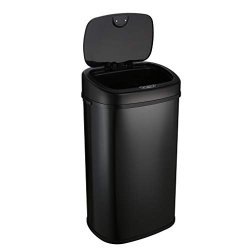 Homgrace Automatic Sensor Trash Can Bedroom Bathroom Kitchen Trash Can Garbage Bin Touch Free High-capacity Touchless Garbage Can 13 15 18 Gallon Black 68L 18GALLON