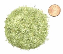 Natural Crushed Peridot For Stone Inlay Handmade Jewelry Or Mineral Art - Medium 1 Ounce