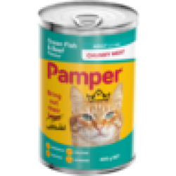 Pampers Pamper Chunky Ocean Fish & Beef Flavoured Cat Food 400G