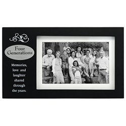 Malden International Designs Four Generations With Verse Plaque Picture Frame 4X6 Black