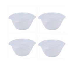 Clear Salad Bowl With Clear Lid Set