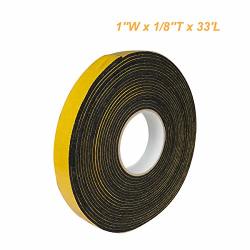 Lbg Products High Density Adhesive Foam Tape Insulation Seal Tapes For Doors And Windows Hvac Soudproof & Anti-vibration Weather Stripping Craft Tape 1" W