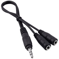 3.5MM Audio Aux Cable Male To 2X Female Stereo Extension Headphone Splitter Cord