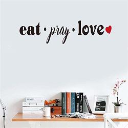 Iunant Wall Sticker Quote Wall Decal Funny Wallpaper Removable Vinyl Eat Pray Love For Living Room Bedroom Nursery Kids Bedroom