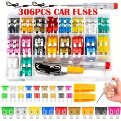 120 306PCS 5A 35A Car Fuse Automotive Fuse Amplifier With Box Clip Combination Car Blade Fuse Set With Inspection Circuit Electric Pen Fuse