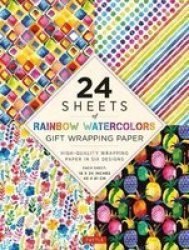 24 Sheets Of Rainbow Watercolors Gift Wrapping Paper - High-quality 18 X 24 45 X 61 Cm Wrapping Paper Notebook Blank Book
