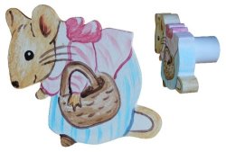 Beatrix Potter Mouse With Basket Drawer Knob Left