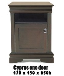 Cyprus One Door Pedestals bedside Table- 470X450X650H