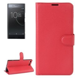 For Sony Xperia Xz Premium Litchi Texture Horizontal Flip Leather Case With Holder & Card Slots & Wallet Red