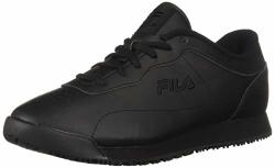 FILA Women's Memory Viable Slip Resistant Work Shoe Hiking Black 7 B Us