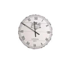 Mabibuch White Wooden Clock With Roman Numeral