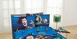 Disney Toy Story "don't Toy With Us" Excellent Bedding Set Kids Dark Blue Full Sheet Set