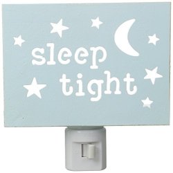 Mud Pie Baby Moon And Stars Cut Out Wood Night Light Blue