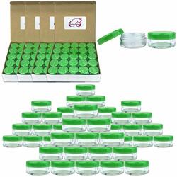 Quantity: 500 Pieces Beauticom 5G 5ML Round Clear Jars With Green Lids For Scrubs Oils Toner Salves Creams Lotions Makeup Samples Lip Balms - Bpa Free