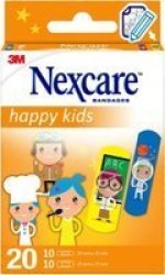 3M Nexcare Happy Kids Breathable Plasters - Professions Pack Of 20 Plasters
