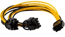 PCI Express Power Splitter Cable 6-PIN To 2 X Pcie 8 6+2 Pin