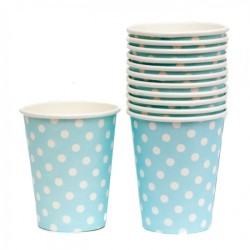 Baby Blue Polka Dot Cups