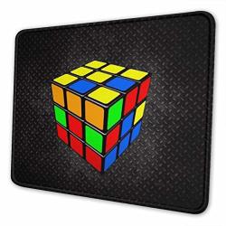 Gaming Mouse Pad - Cube Rubik Rectangle Rubber Mousepad - 7.9 X 9.5 In X 0.12" 3MM Thick Mouse Mat For Gift Support Wired Wireless