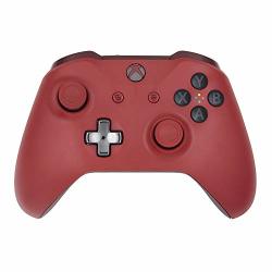Red Wireless Controller Compatible Xbox One xbox One S Console - Features 3.5MM Headset Jack - Custom Chrome Steel Black Direction Button