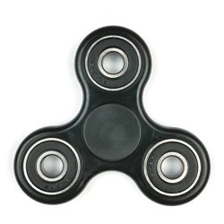Spintech - Omega Tri-spinner Fidget Toy With Premium Hybrid Ceramic Bearing Black