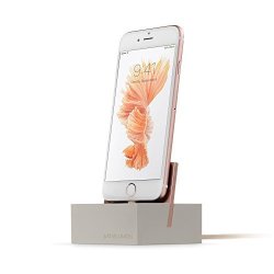 Native Union Dock+ For Iphone Or Ipad - Weighted Charging Dock With Reinforced Lightning Cable - Compatible With Most Apple Lightning Devices Stone