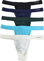 Men's Ikingsky Sport Thong Sexy T-back Men Stretch Underwear Pack Of 5 Us Large with Tag XL 5 Pack