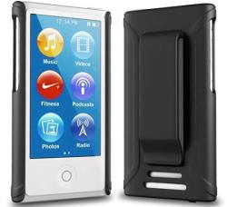 Ipod Nano 7 Case - Onyx Ultra Slim Fit Black Shell Case Belt Clip Holster Cover For Apple Ipod Nano 7 7TH Generation