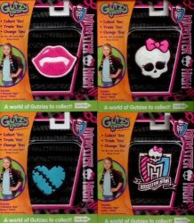 Monster High Patches 4 Pack :draculaura's Lips Frankie's Heart Monster High Academy Logo Monster High Skullette