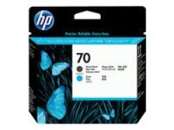 HP 70 Cyan & Matte Black Printhead