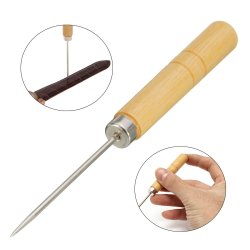 Leather Craft Cloth Awl Tool Pin Sewing Punching Hole Tool Maker Watchmaker Wooden