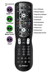Inteset INT-422 4-IN-1 Universal Backlit Ir Learning Remote For Apple Tv Xbox One Roku & Media Center