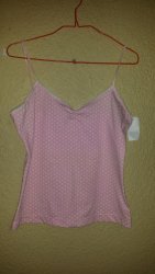 Brand New With Tags Pink White Camisole From Fashion Express Size Medium
