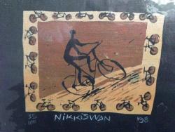 African Cyclist 2: Limited Edition Print By Nicki Swan