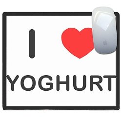 I Love Heart Yoghurt - Plastic Mouse Mat
