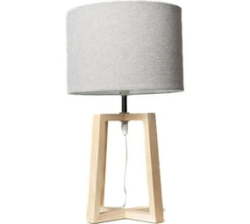 Grey Wooden Table Lamp 44.5CM