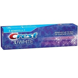 Crest 3D White Toothpaste Radiant Mint 4.8 Oz