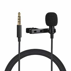 Walmeck- Portable 3.5MM Port Clip-on Microphone 1.5M Wire Length MINI Size Mobile Phone Karaoke Recording Microphone