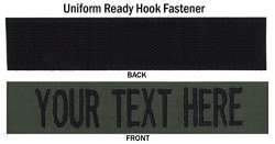 Custom Uniform Name Tapes 50 Fabrics To Choose From Made In The Usa Ships Under 24 Hrs Fabric - Olive Drab 6" Hook Fastener Uniform Ready Fastener