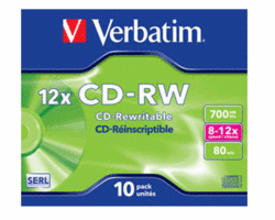 Verbatim 12x Cd-rw - 10 Pack
