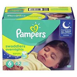 Pampers Swaddlers Overnights 42 Nappies Size 6